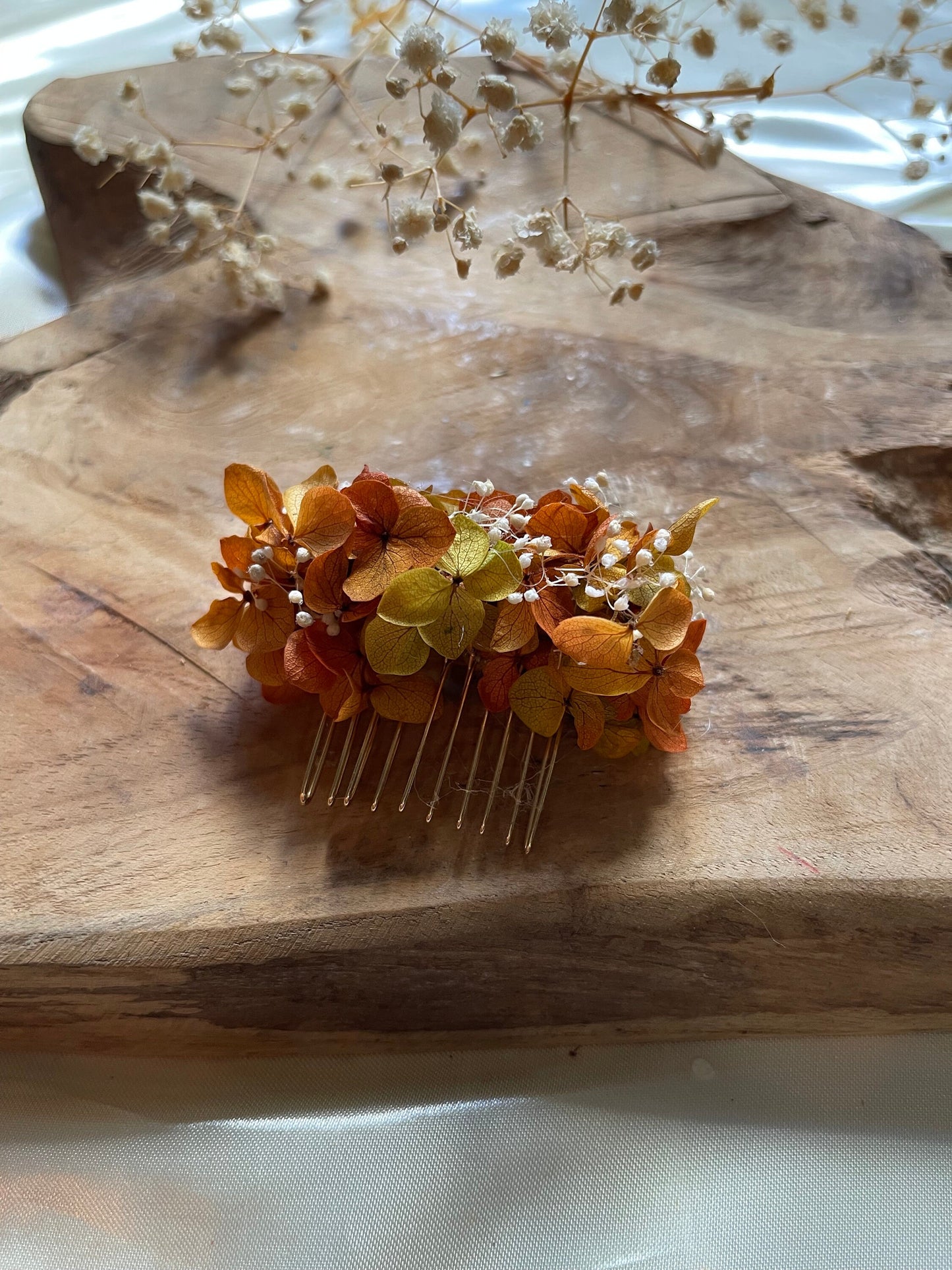 SARAH hair comb preserved hortensia , bridal accessories, wedding accessories DYI