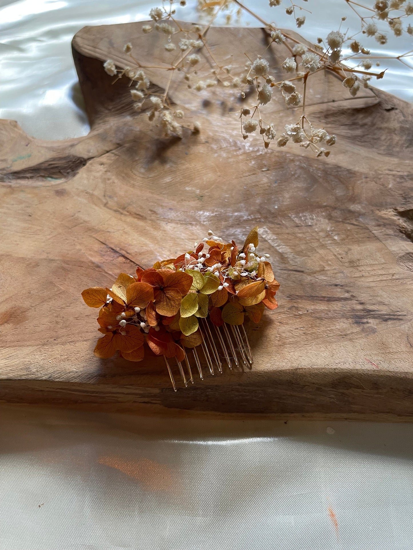 SARAH hair comb preserved hortensia , bridal accessories, wedding accessories DYI