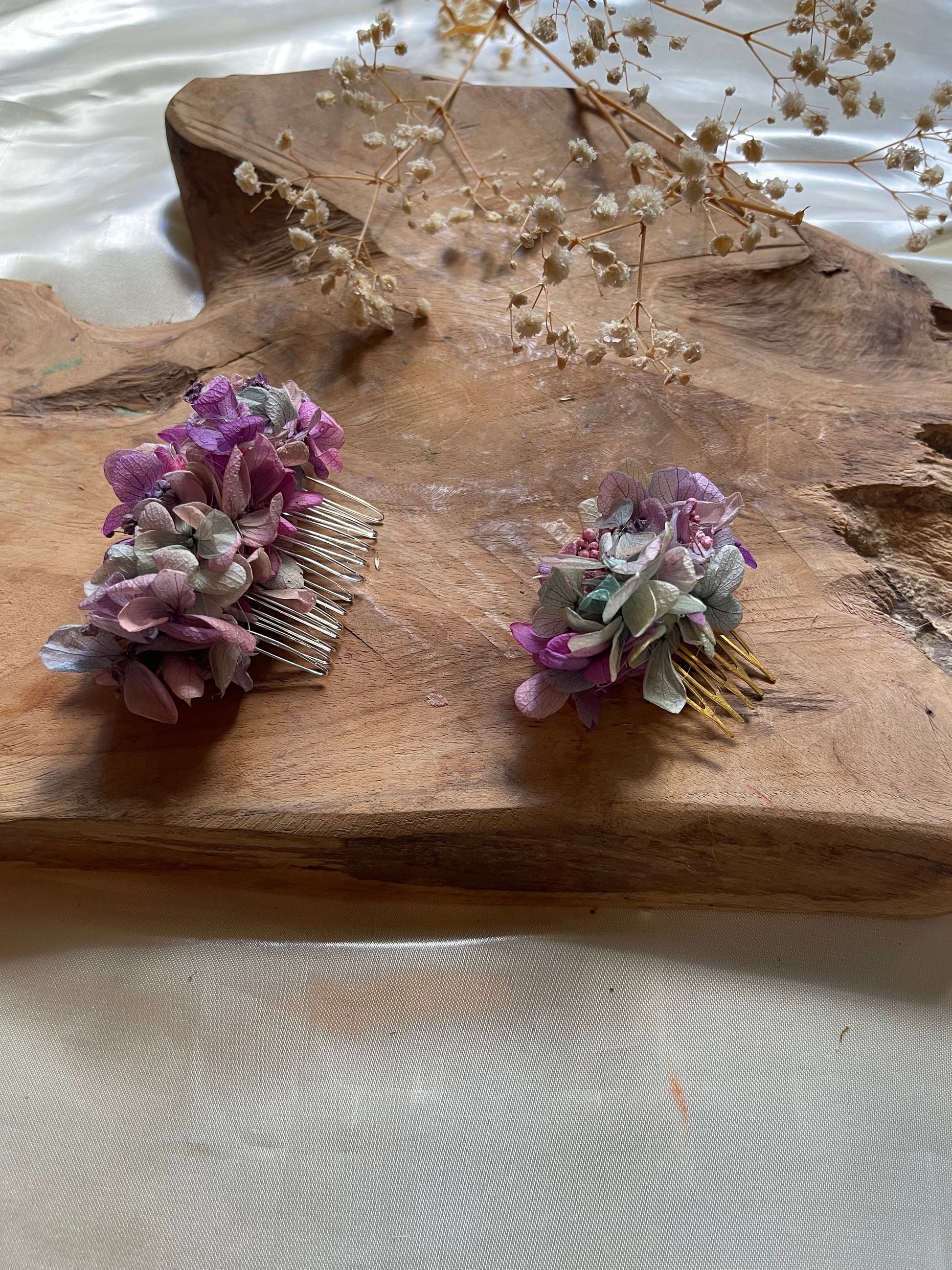 NORMA hair comb preserved hortensia , bridal accessories, wedding accessories DYI