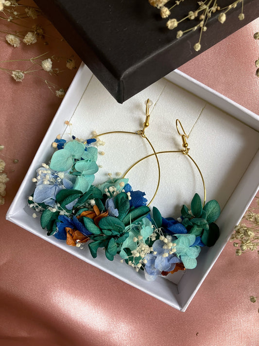 Atelier de boucles d'oreilles florales