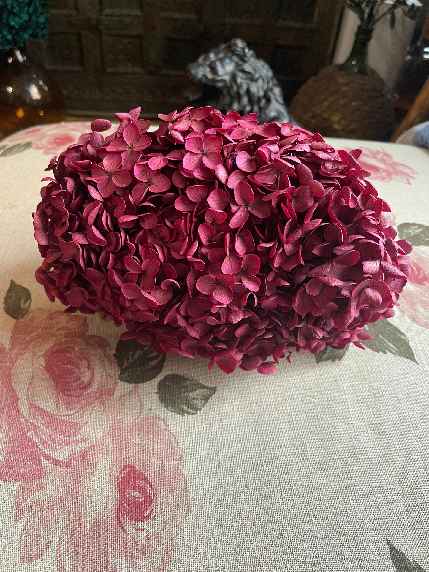 Big size preserved Hydrangea dark fushia color, hortensia, diy tool, wedding accessoires