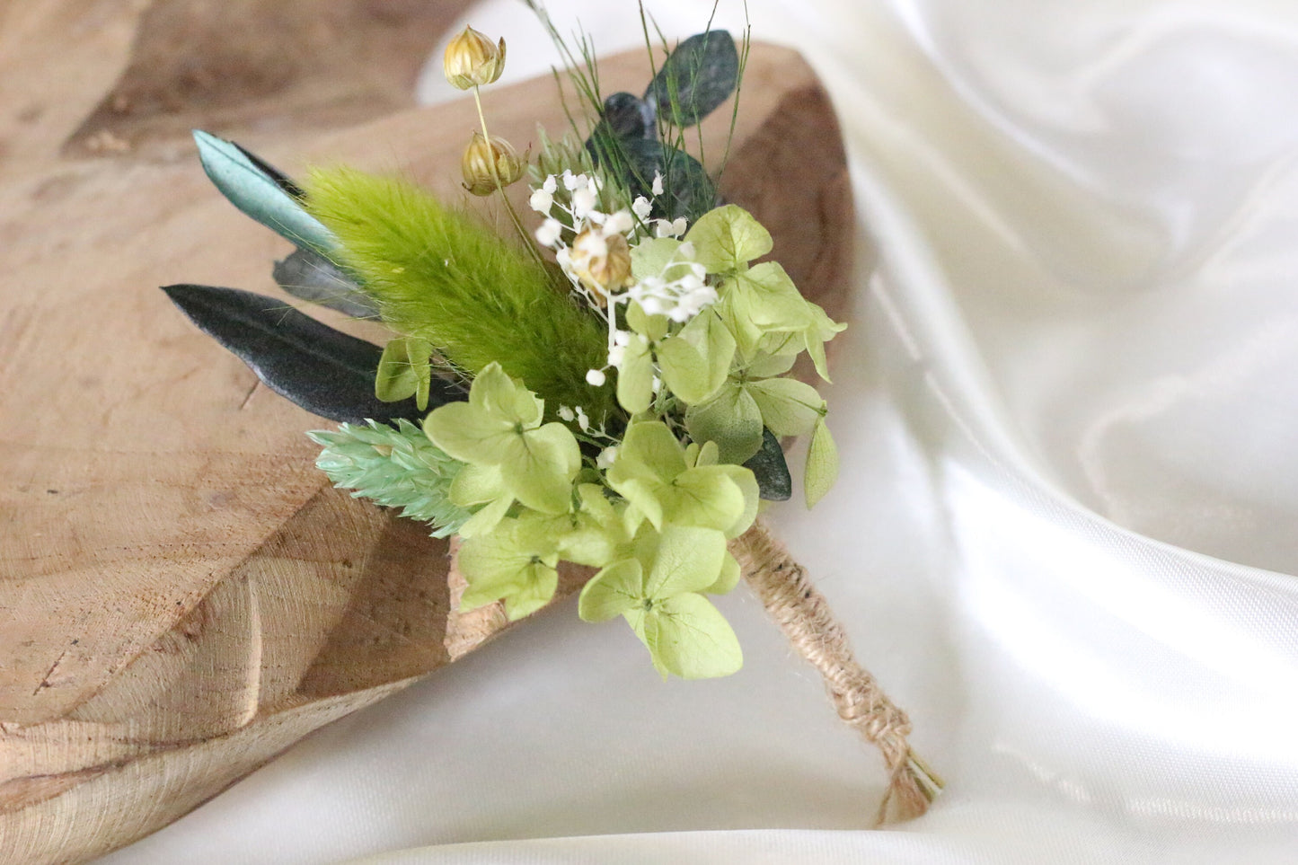 SOFIA wedding buttonhole for bridal and groom, Boutonnière fleurs séchées pour mariage