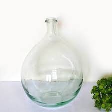 Dame Jeanne transparent 10L, ancien vase, vintage vase de 1960s