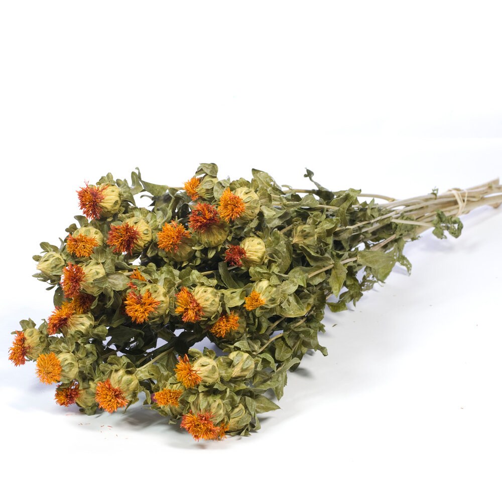 Safflower dried Carthamus orange dried flowers bunch 100g