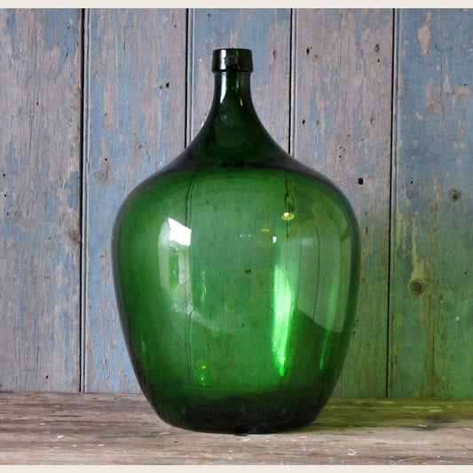 Rare Dame jeanne carboy 25L couleur vert mosse tres rare, 1900s