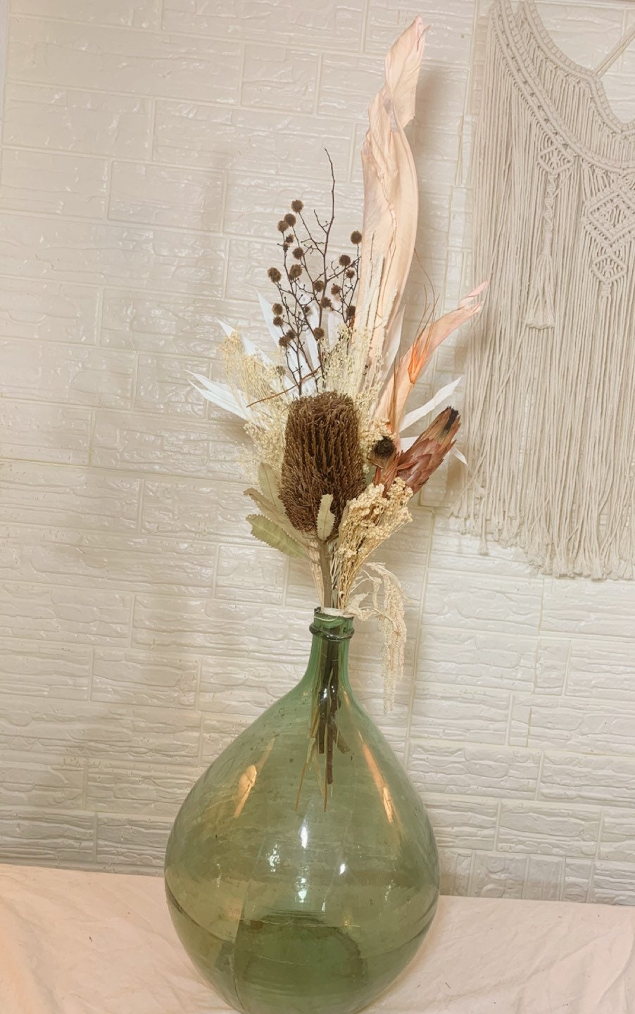 Melbourne composition bunch, exotic bunch, protea, banksia, rustic decoration, home deco