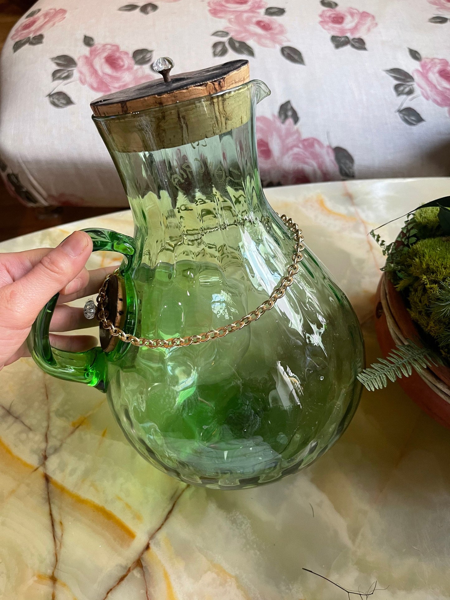 Large French sangria carafe - French countryside / Ancient sangria jar