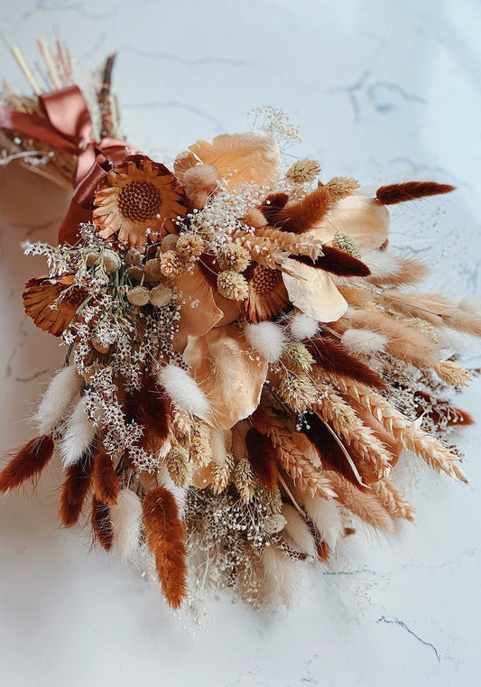 TANGERIN dried flower composition floral, interior decoration, DYI