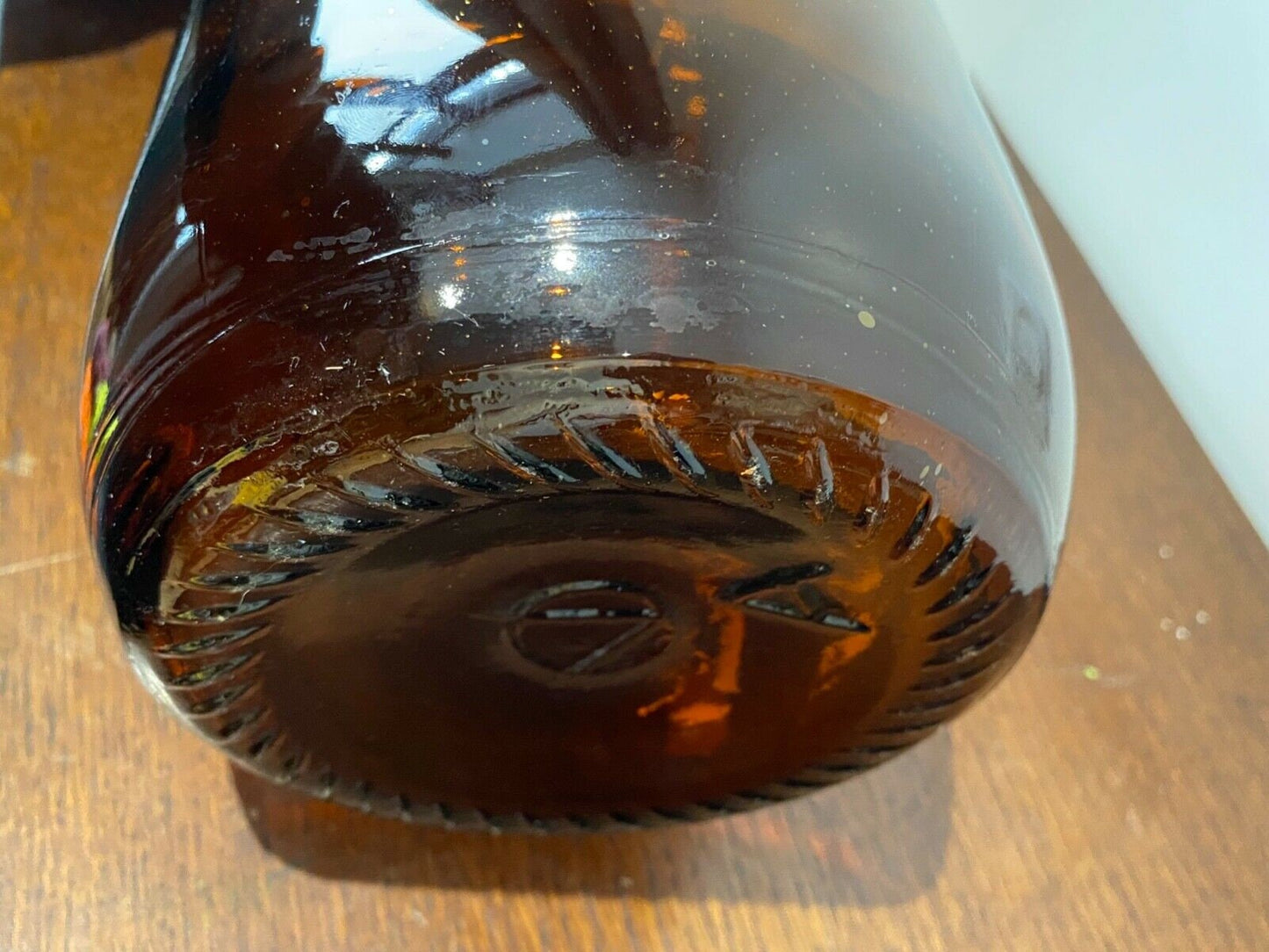 Ancien XL wine bottle hand blown amber 1900s, vase ancien, antique vase, decoration intérieur