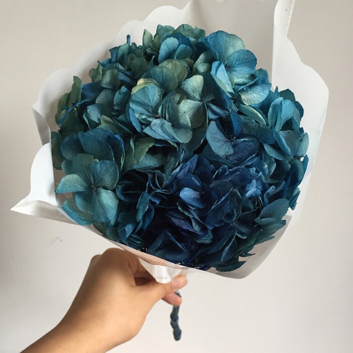 Big petal preserved hydrangea Blue color, Diy resin, jewelery, home decoration