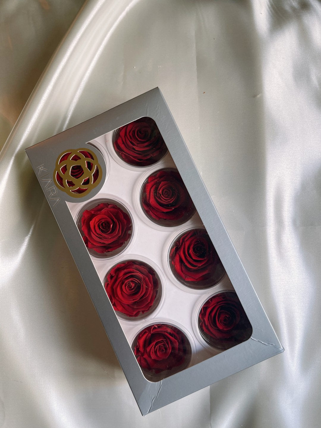 Pack of 8 Preserved Kiara rose Bordeaux red, rose stabilise, decoration de mariage