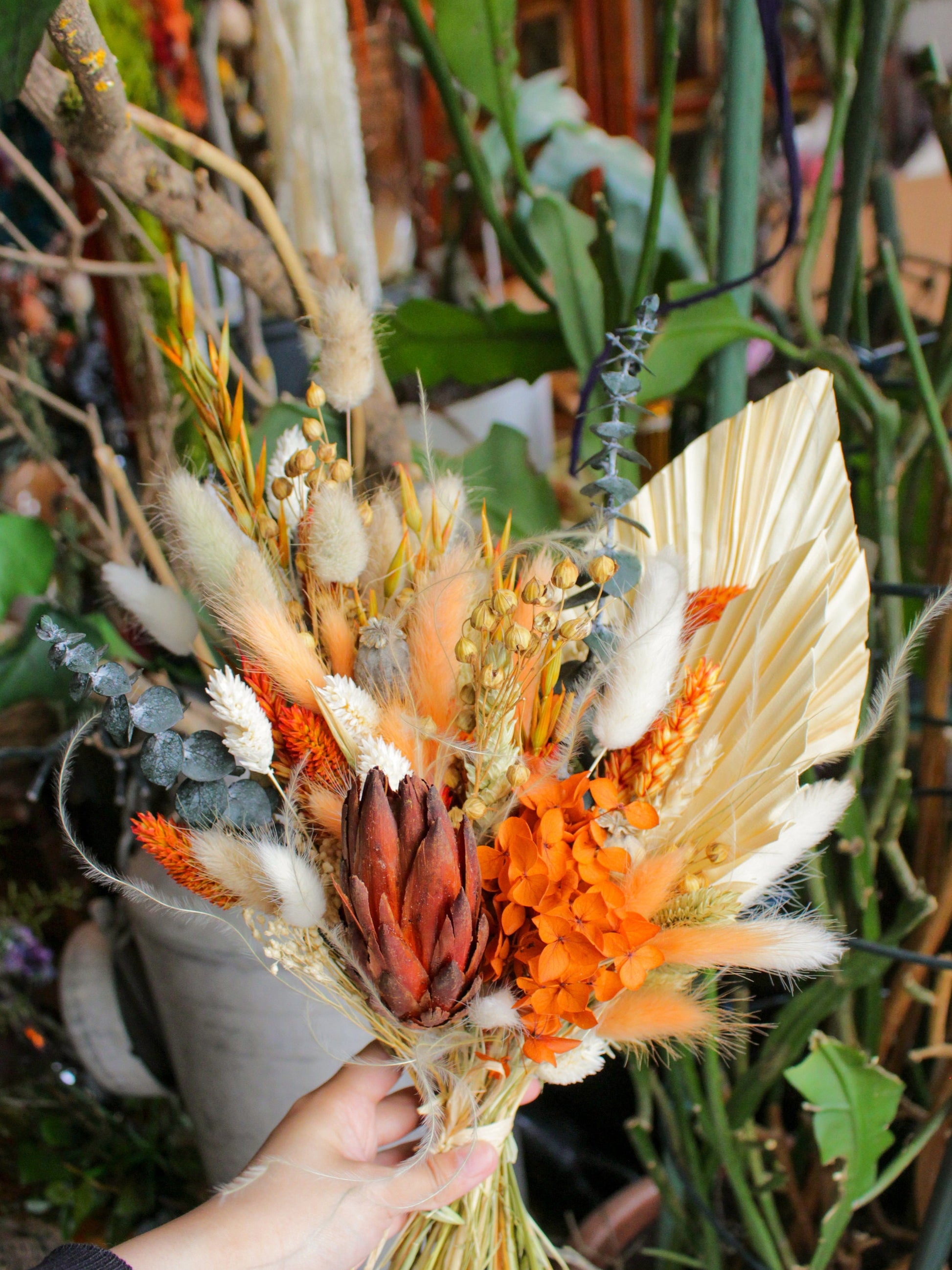 MAITAI terracotta orange wedding flower bouquet for bridal and groom, flower bunch for wedding in TERRACOTTA color