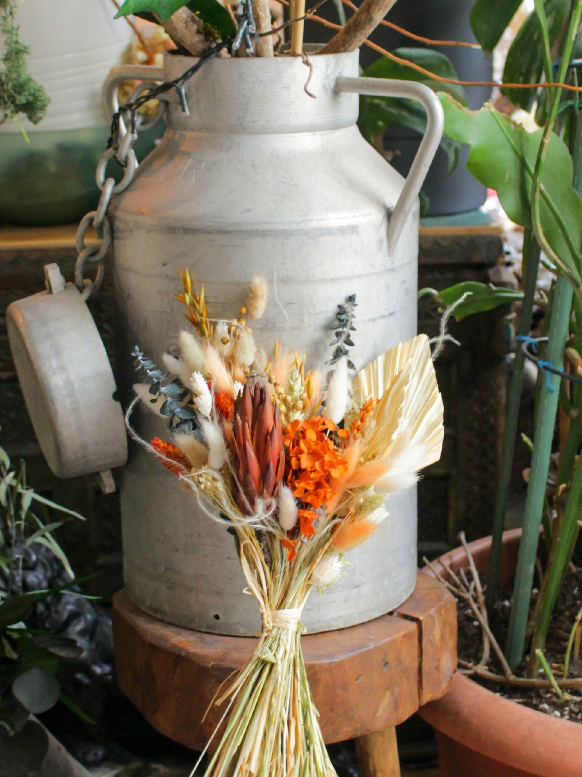 MAITAI terracotta orange wedding flower bouquet for bridal and groom, flower bunch for wedding in TERRACOTTA color