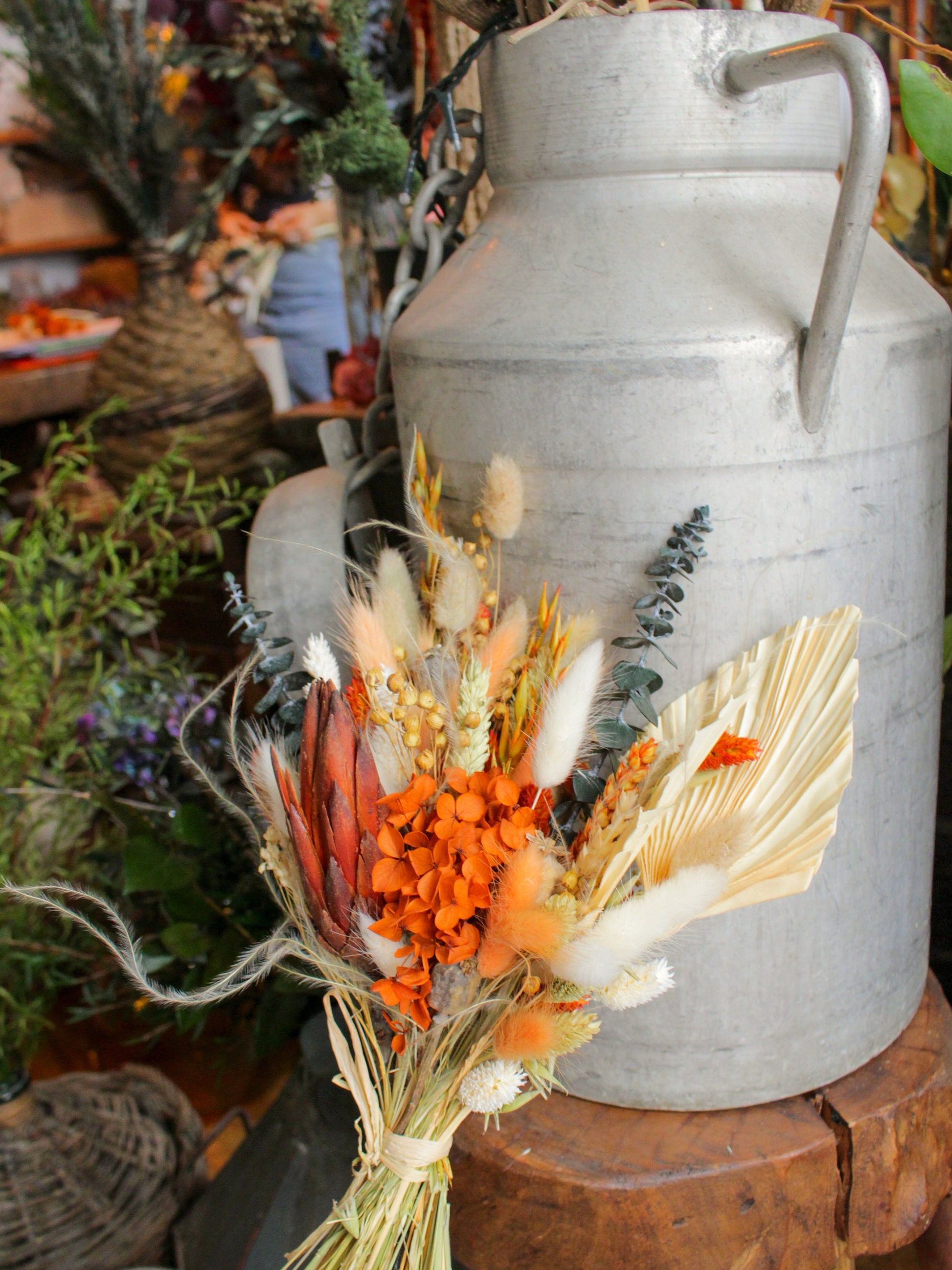 MAITAI terracotta orange wedding flower bouquet for bridal and groom, flower bunch for wedding in TERRACOTTA color