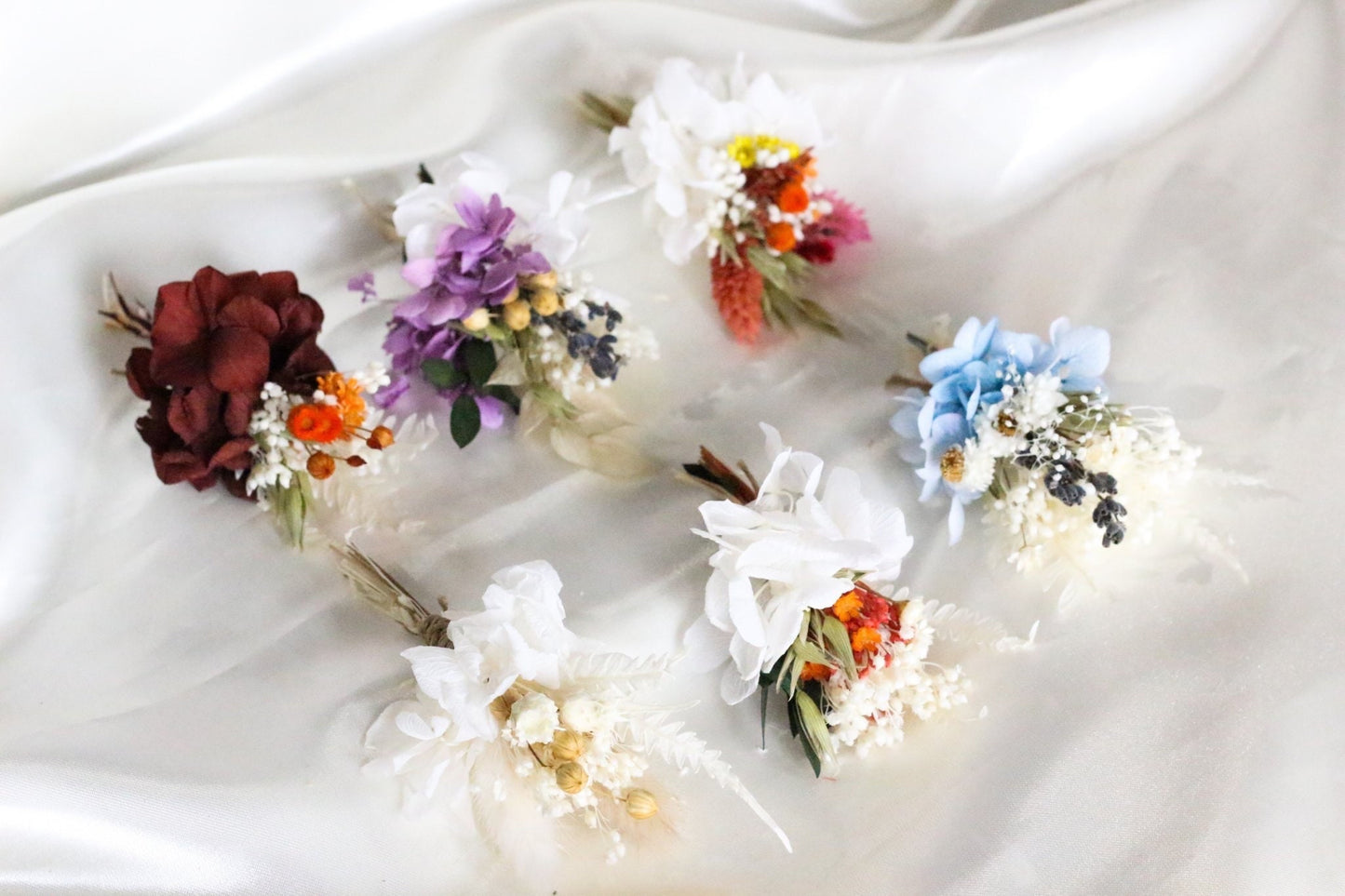 Pack of 6 boutonniere different color preserved groom accessories, wedding DYI