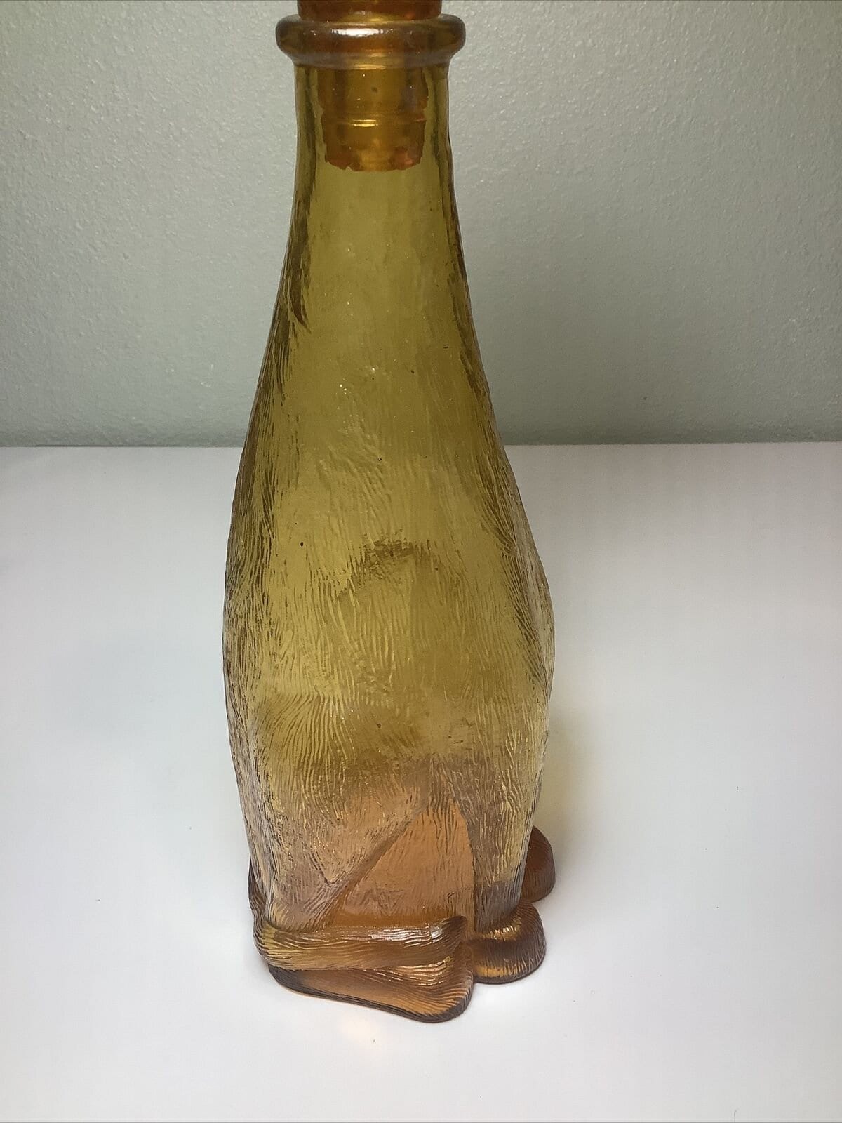 Vintage amber Cat 12.5 inch inch tall Empoli decanter - Vintage art deco,Vintage empoli Made in Italy since 1960s