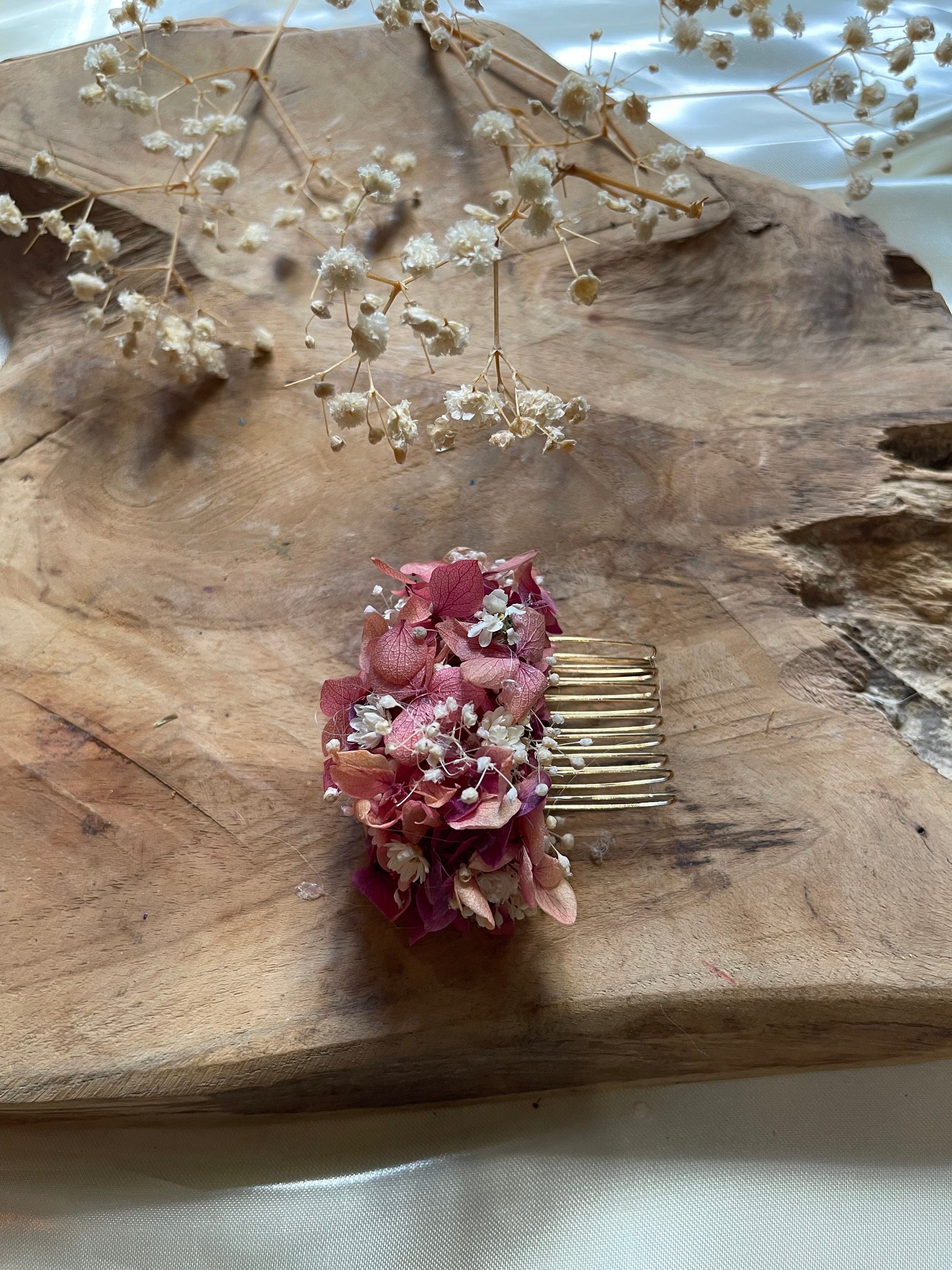 MILAN hair comb preserved hortensia , bridal accessories, wedding accessories DYI